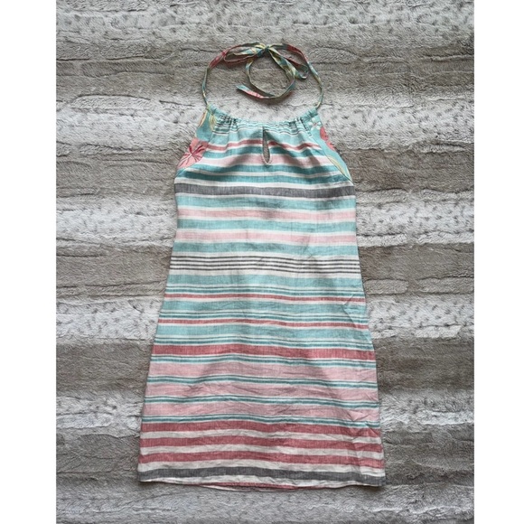 Tommy Bahama Women’s Kohala Stripe Halter Dress in Ice Cave Size M - Picture 4 of 13